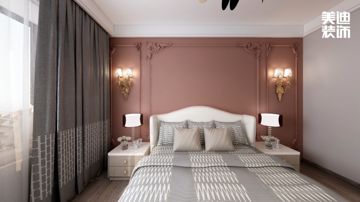 永宏万家里180㎡混搭风格装修案例效果图-卧室