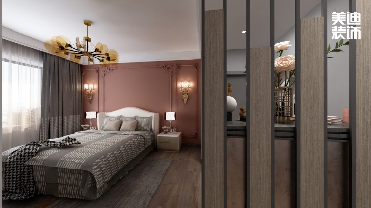 永宏万家里180㎡混搭风格装修案例效果图-卧室