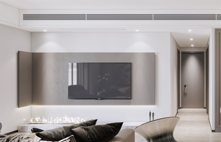 长沙保利国际广场130平现代极简风格-长沙装修公司美迪装饰