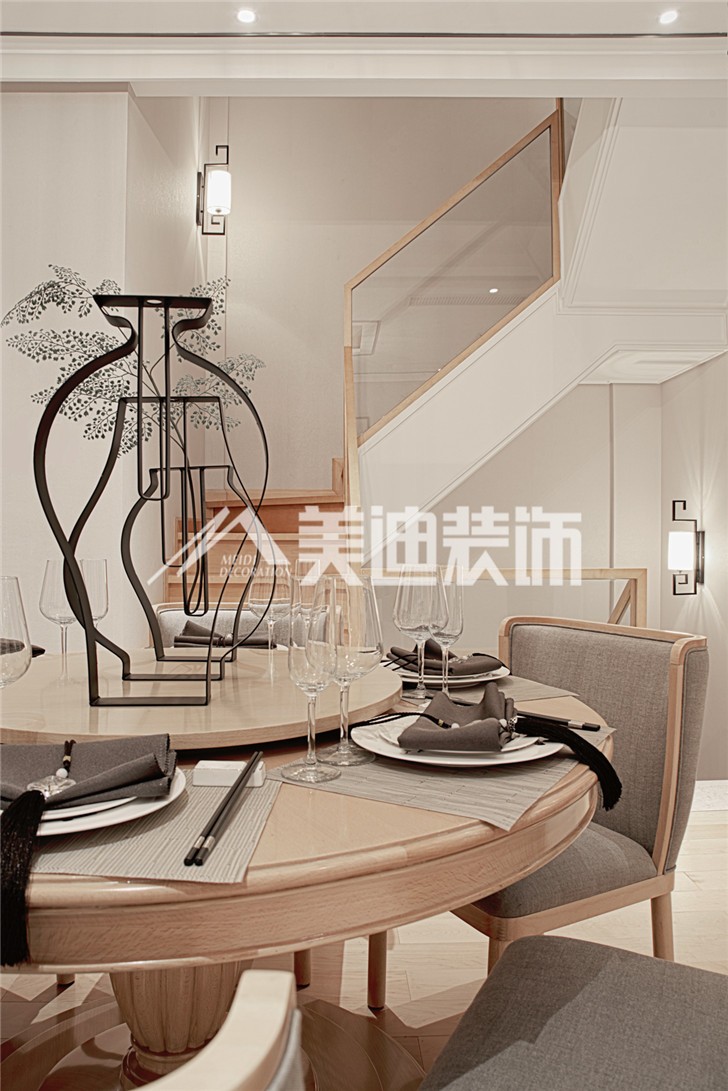 湘域中央300平东方雅韵风装修案例图—餐厅