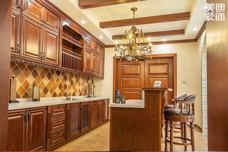 好望谷420平别墅美式风格装修案例实拍图-厨房