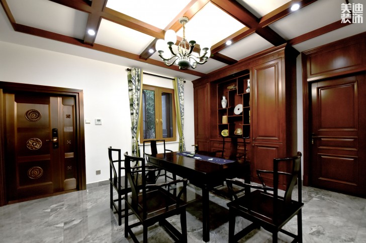 欧莱雅郡480平米中式风格装修案例实拍图--茶室
