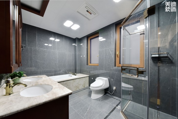 欧莱雅郡480平米中式风格装修案例实拍图--卫生间