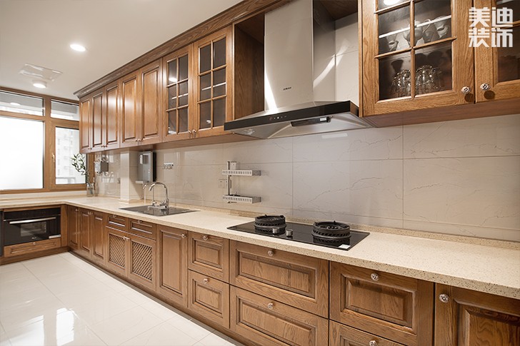 江山壹号180平米新中式风格装修案例实拍图--厨房